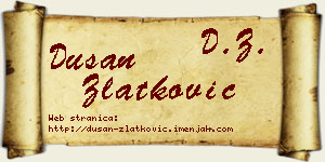 Dušan Zlatković vizit kartica